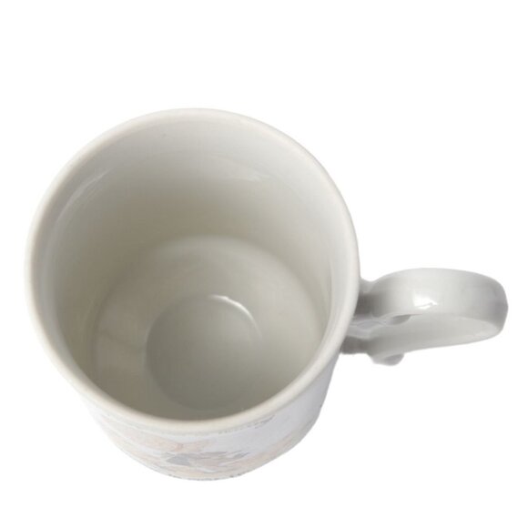 Vintage Holly Hobbie Porcelain Pedestal Mug Coffee Tea Cup Ceramic 70s White Cat - Picture 5 of 6